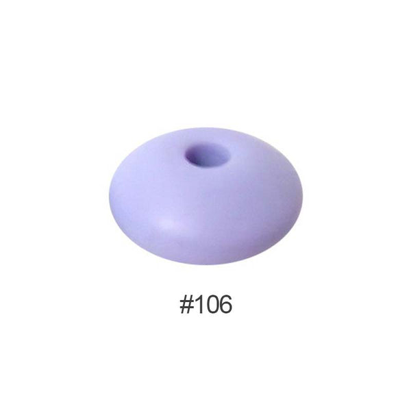 Perles en silicone en forme de soucoupe de 12 mm