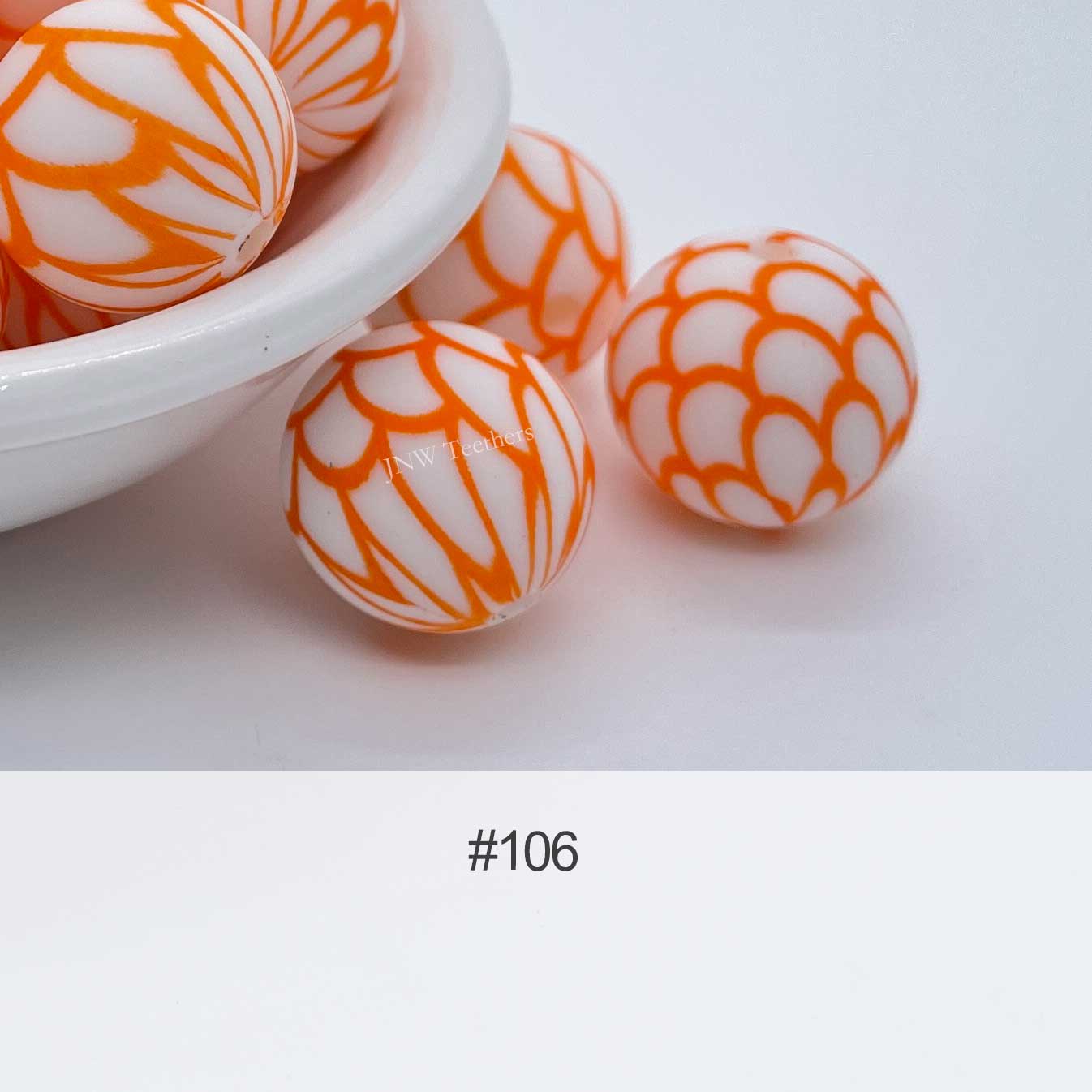Silicone Print Beads #106