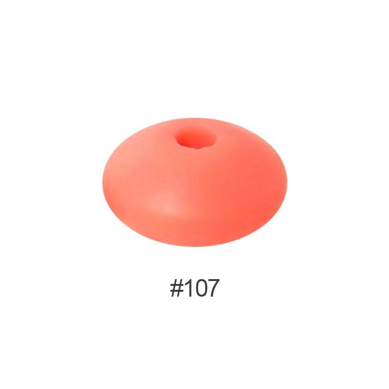 Perles en silicone en forme de soucoupe de 12 mm