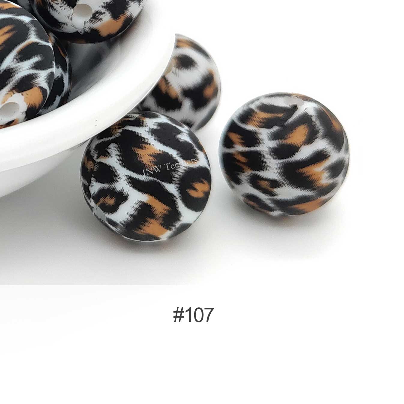 Silicone Print Beads #107