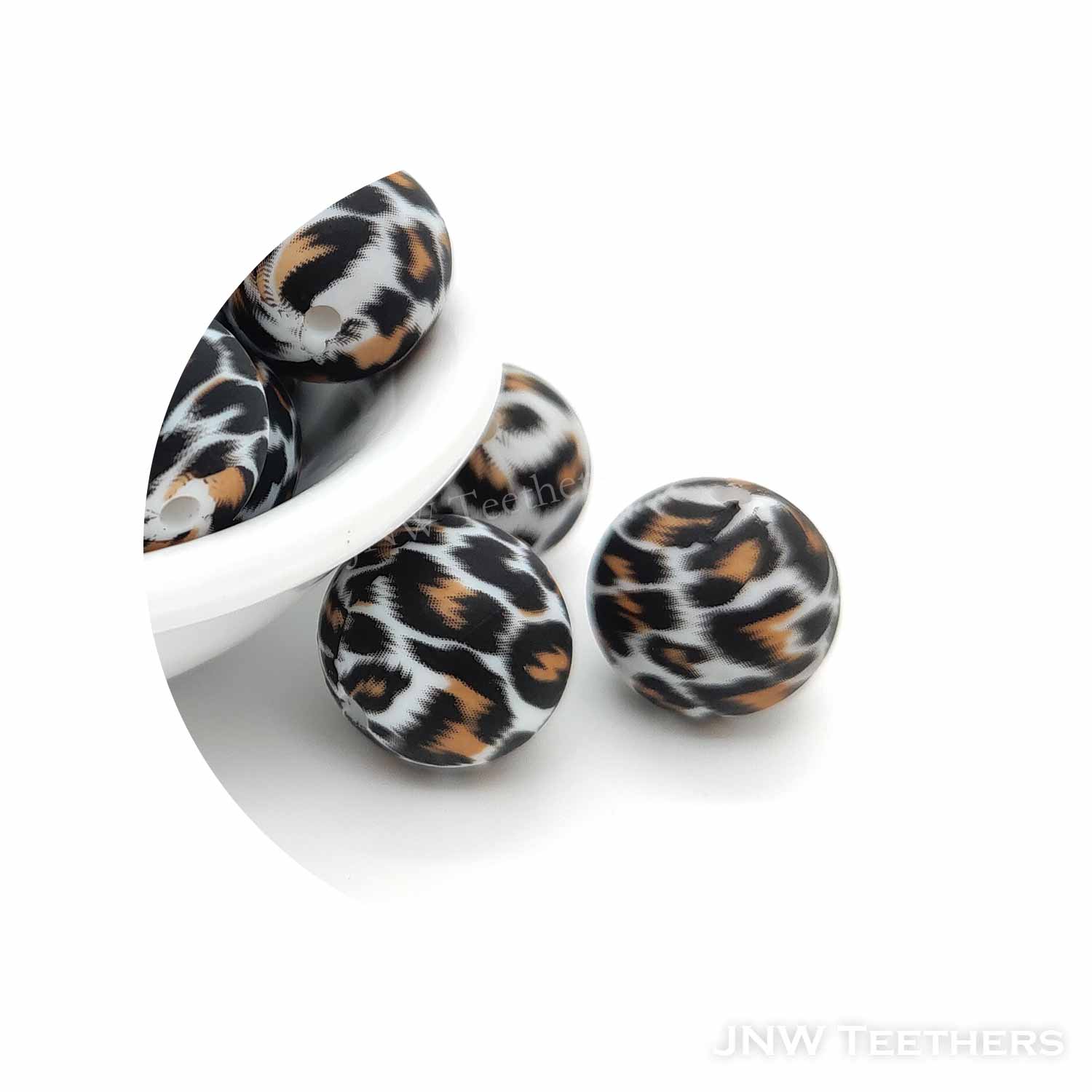 #107 Tiger Leopard Prints - Silicone Beads