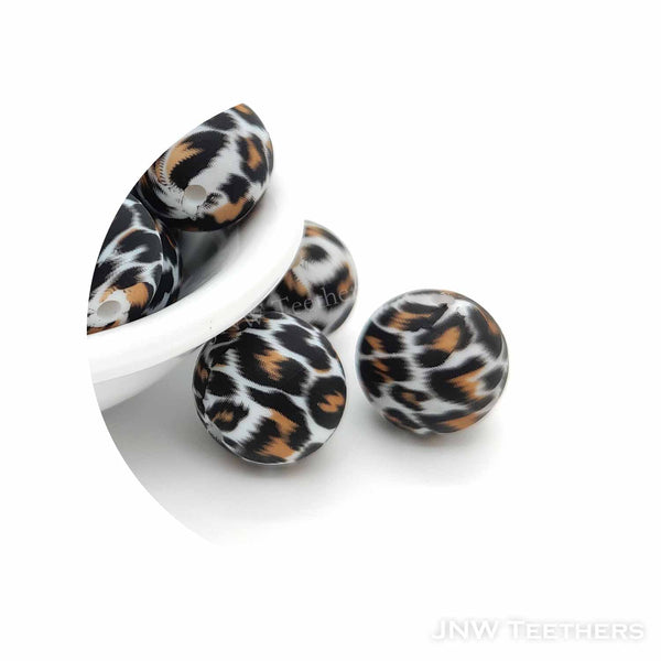 #107 Tiger Leopard Prints - Silicone Beads