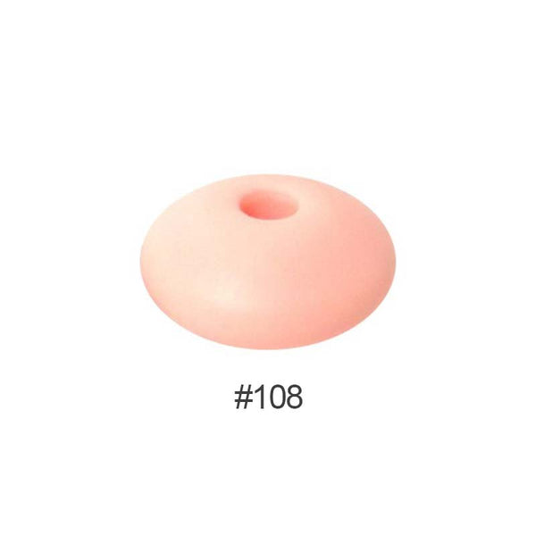 Perles en silicone en forme de soucoupe de 12 mm