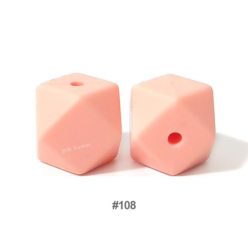 10pcs 17mm Silicone Hexagon Beads