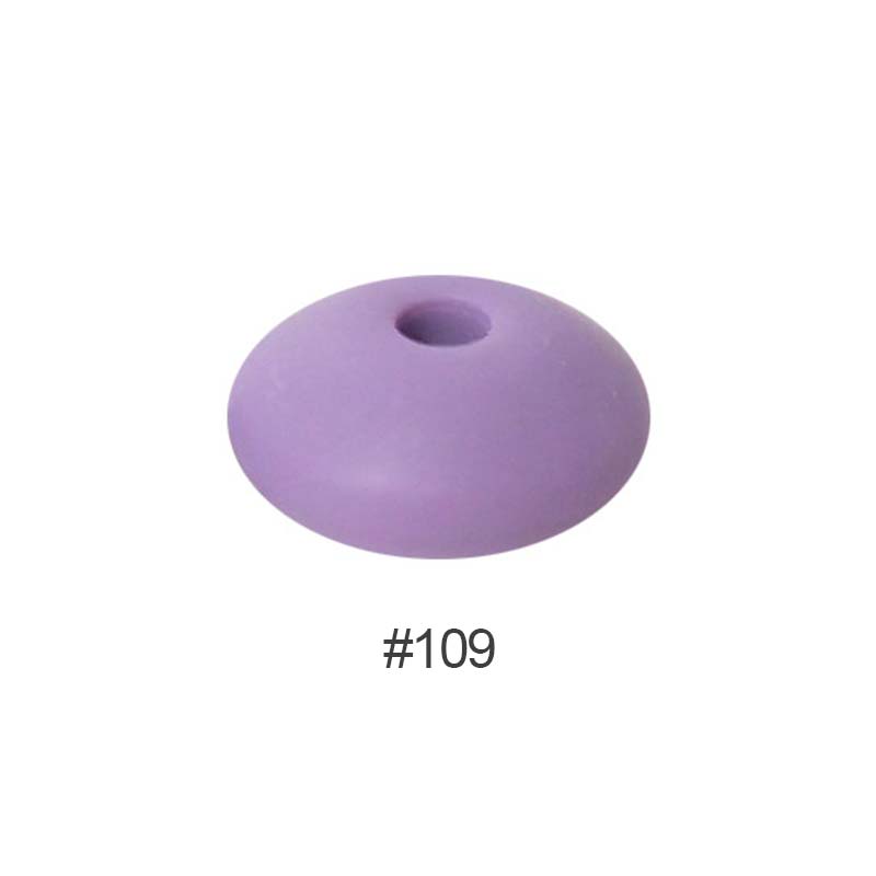 Perles en silicone en forme de soucoupe de 12 mm