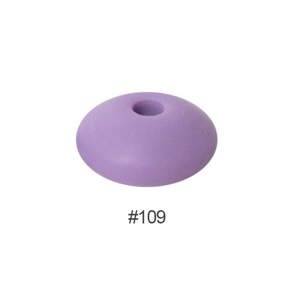 Perles en silicone en forme de soucoupe de 12 mm