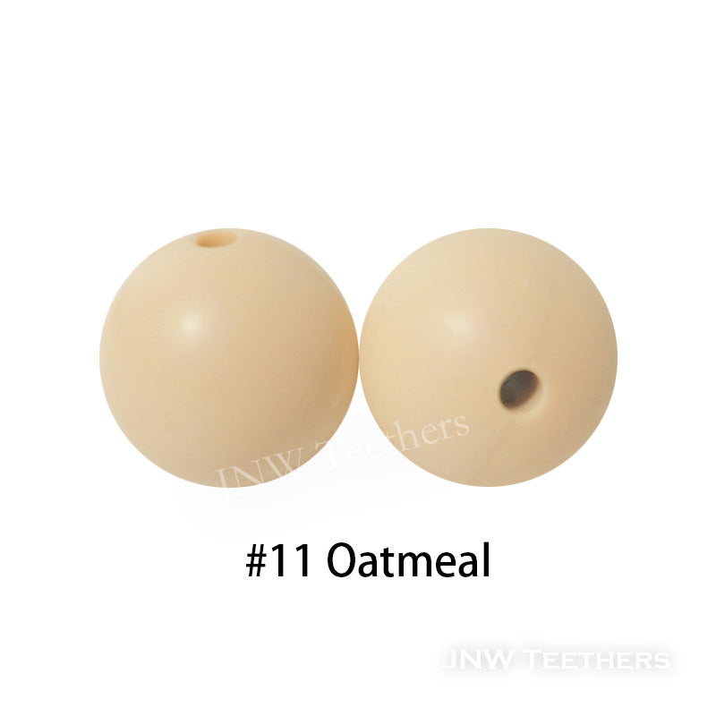 JNWTeethers 9mm silicone round beads otameal