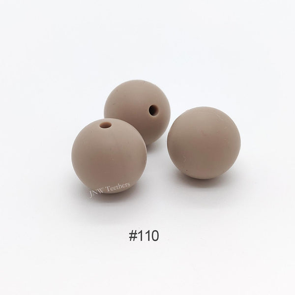 110 Smoky yellow silicone round beads 9mm 12mm 15mm
