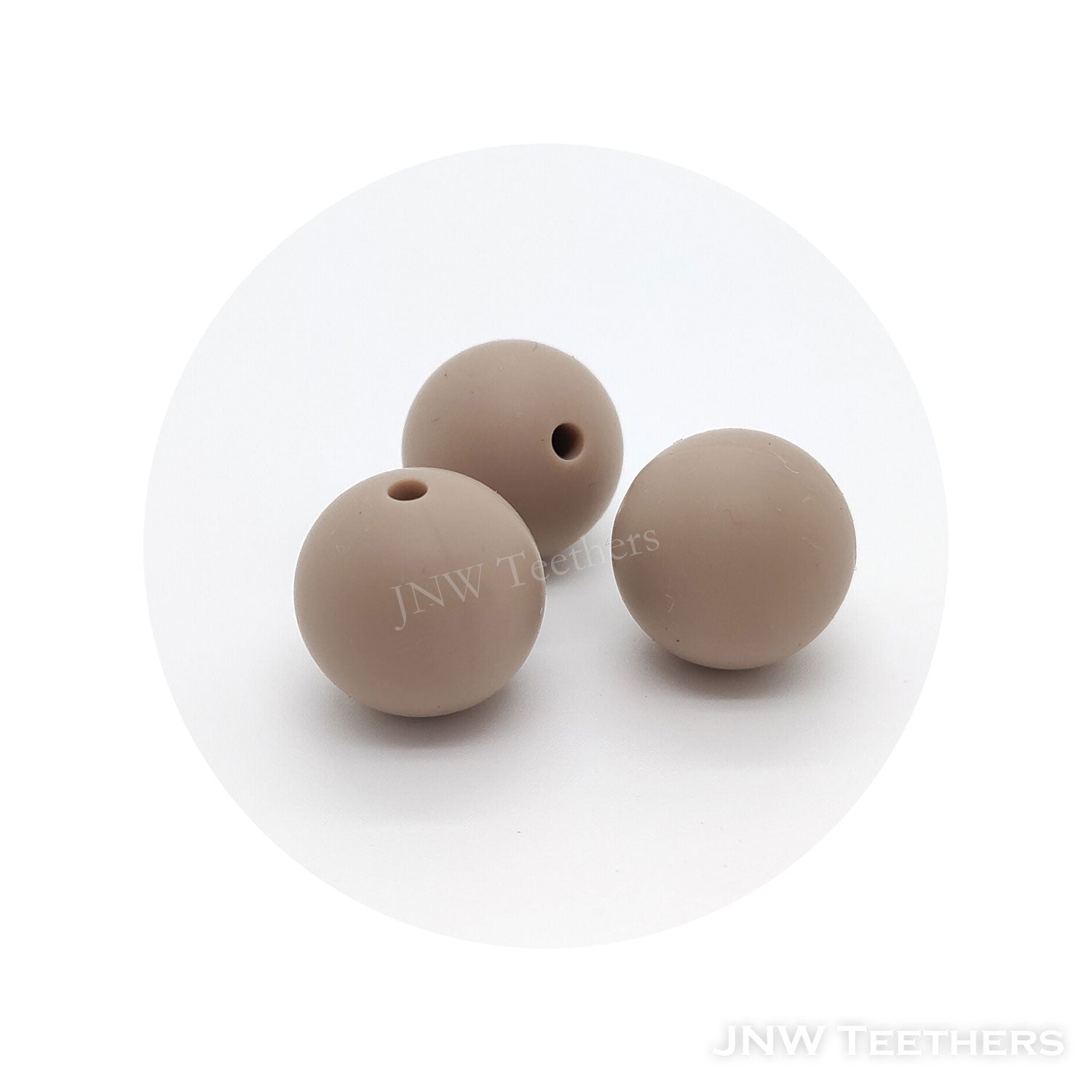 Silicone Round Beads - Smoky Yellow 110
