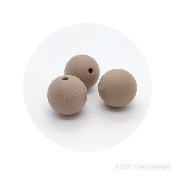 Silicone Round Beads - Smoky Yellow 110