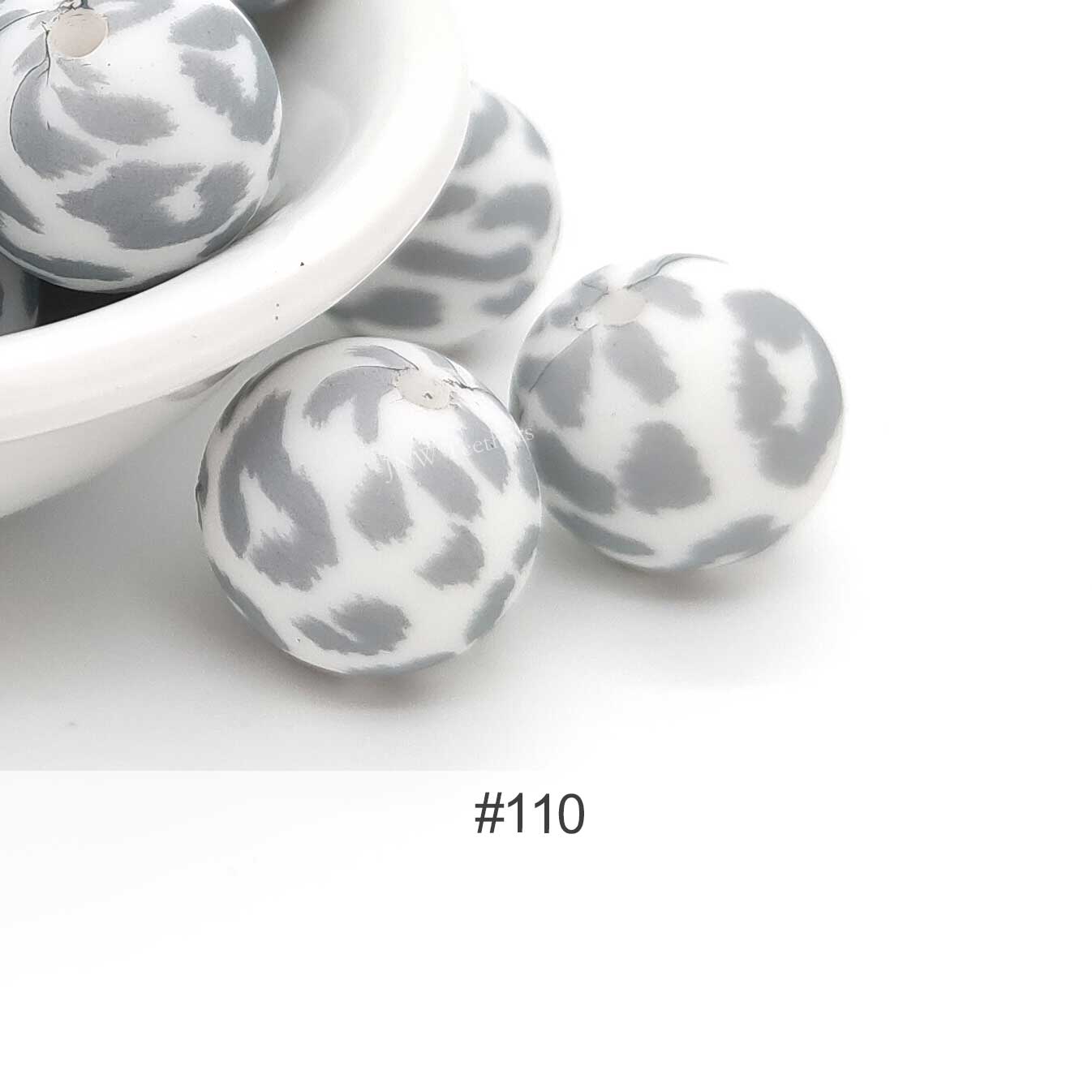 Silicone Print Beads #110