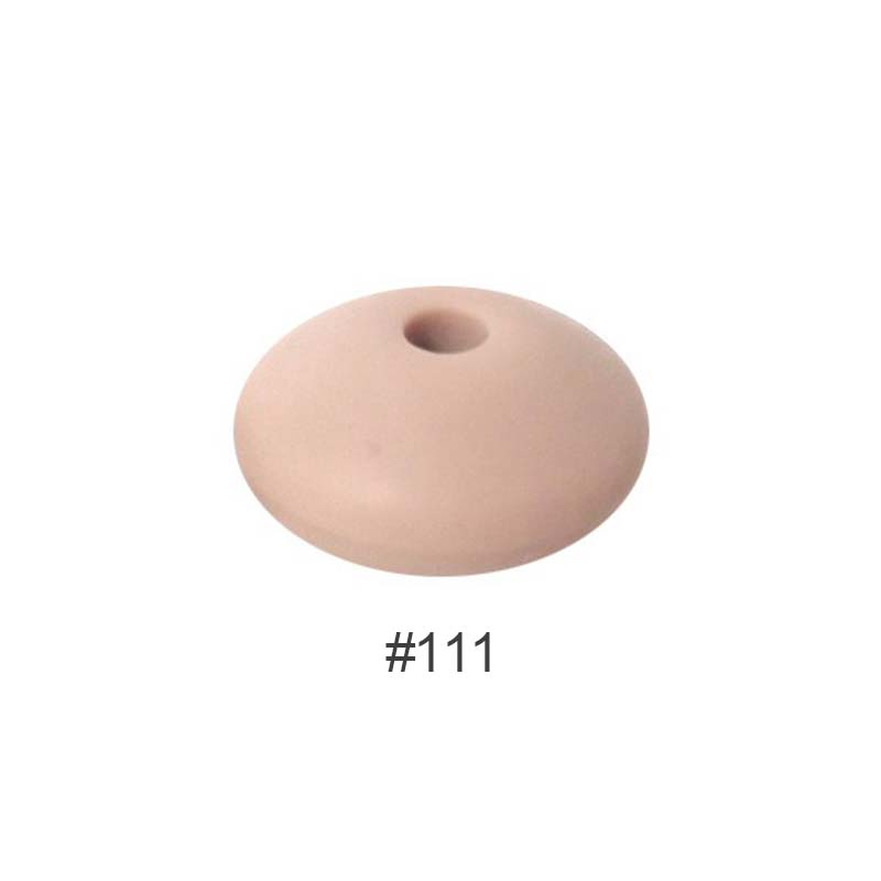 Perles en silicone en forme de soucoupe de 12 mm