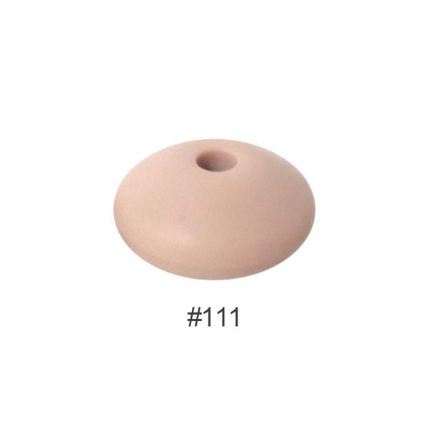 Perles en silicone en forme de soucoupe de 12 mm