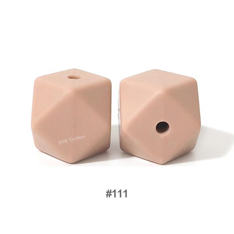 10pcs 17mm Silicone Hexagon Beads