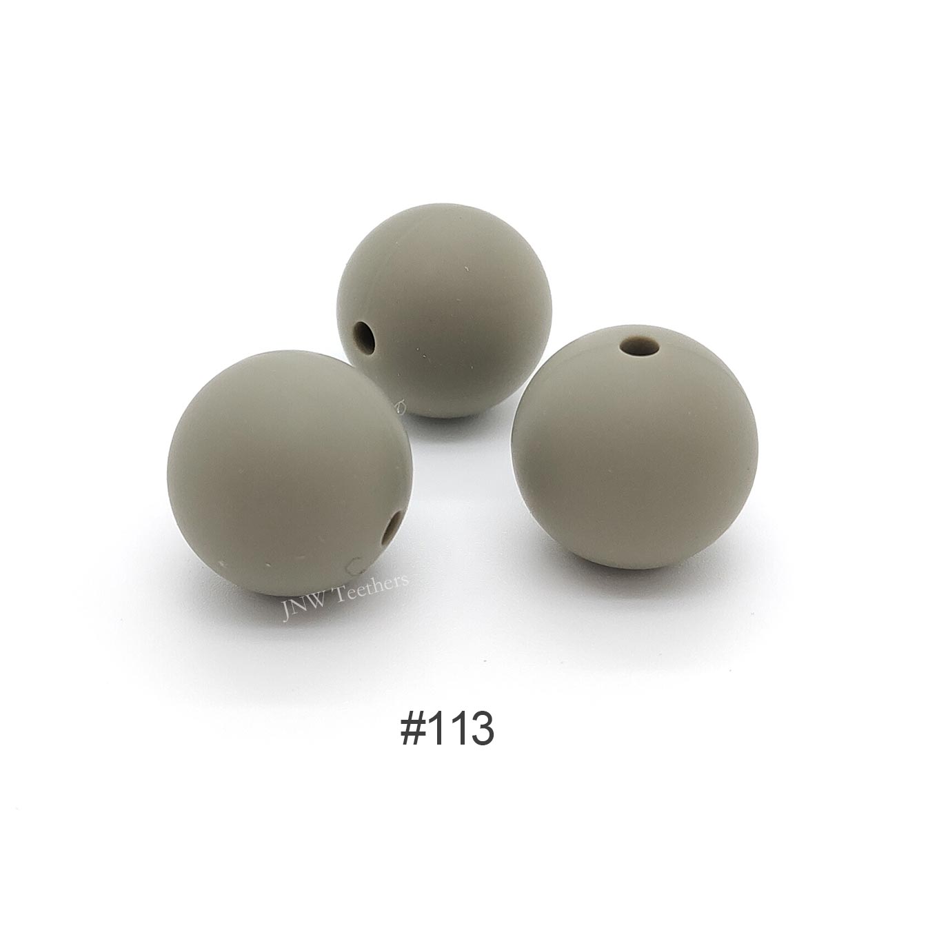 113 Laurel green silicone round beads 9mm 12mm 15mm