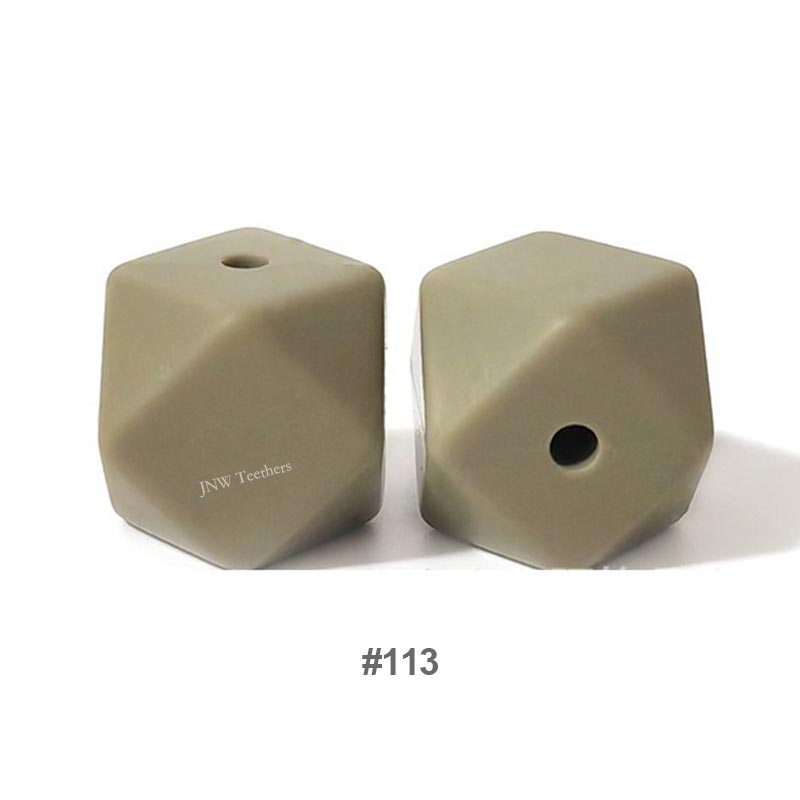 10pcs 17mm Silicone Hexagon Beads