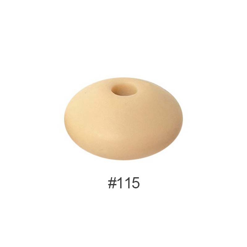 Perles en silicone en forme de soucoupe de 12 mm