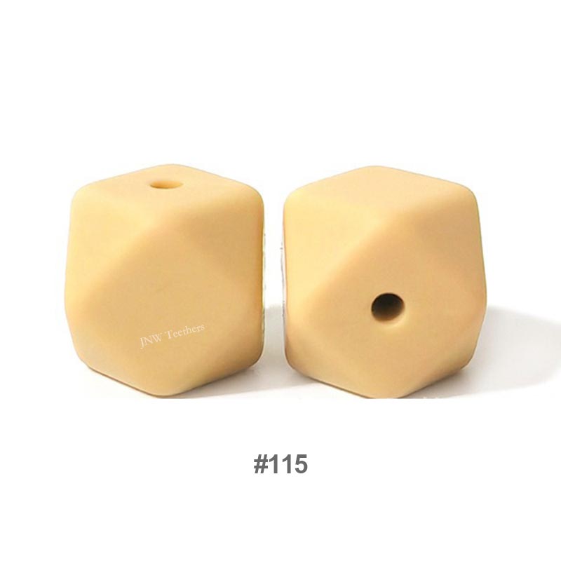 10pcs 17mm Silicone Hexagon Beads