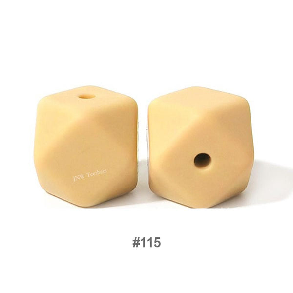 10pcs 17mm Silicone Hexagon Beads