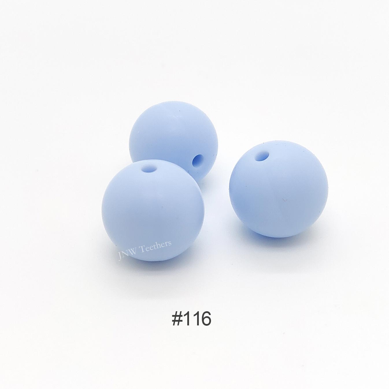 116 Light serenity silicone round beads 9mm 12mm 15mm