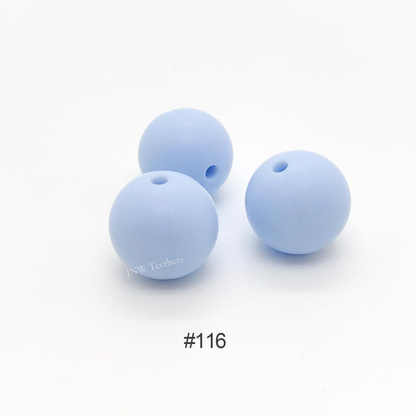 116 Light serenity silicone round beads 9mm 12mm 15mm
