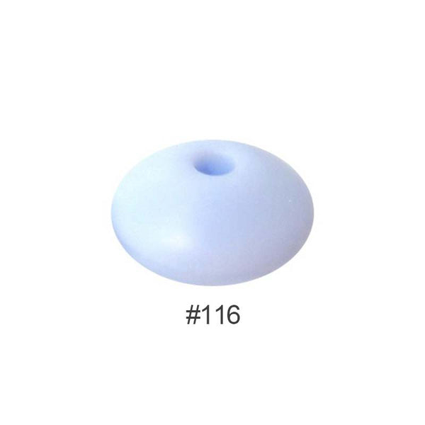 Perles en silicone en forme de soucoupe de 12 mm