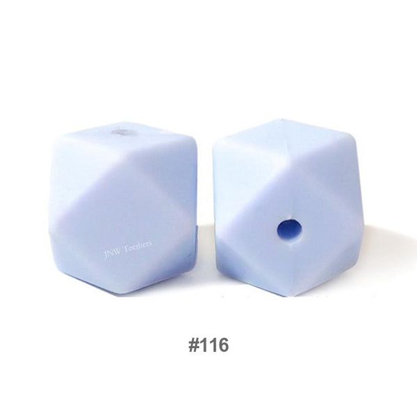 10pcs 17mm Silicone Hexagon Beads