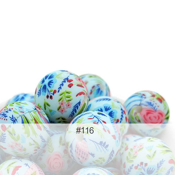 Silicone Print Beads #116