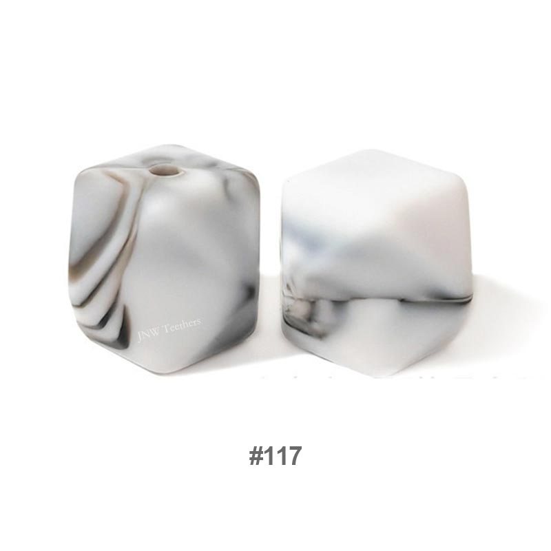 10pcs 17mm Silicone Hexagon Beads