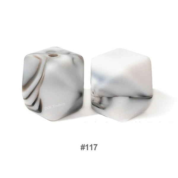10pcs 17mm Silicone Hexagon Beads