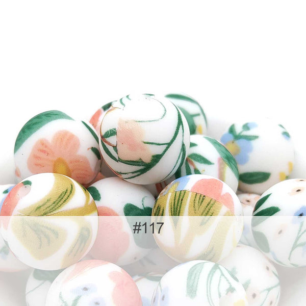 Silicone Print Beads #117