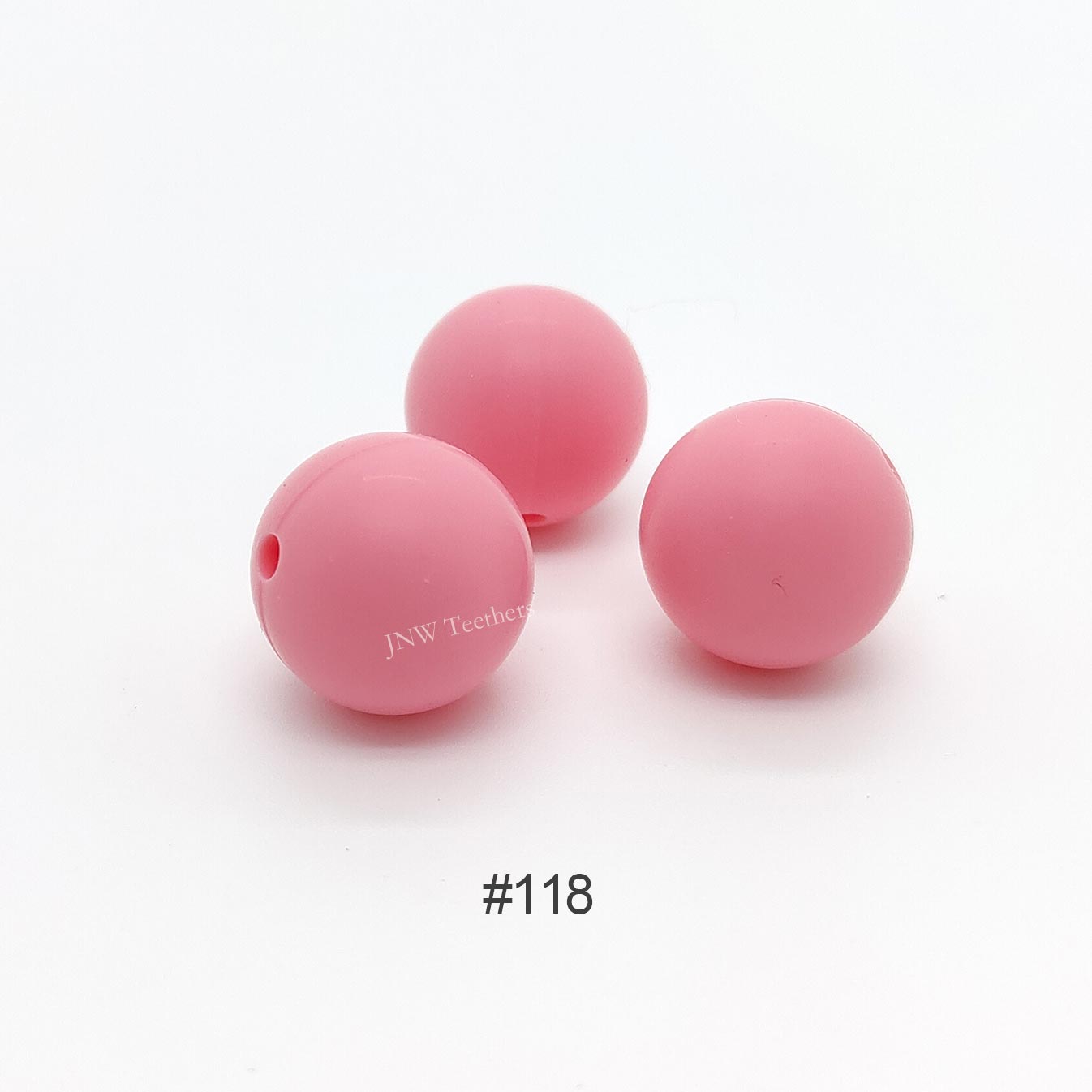 118 Fruit pink silicone round beads 9mm 12mm 15mm