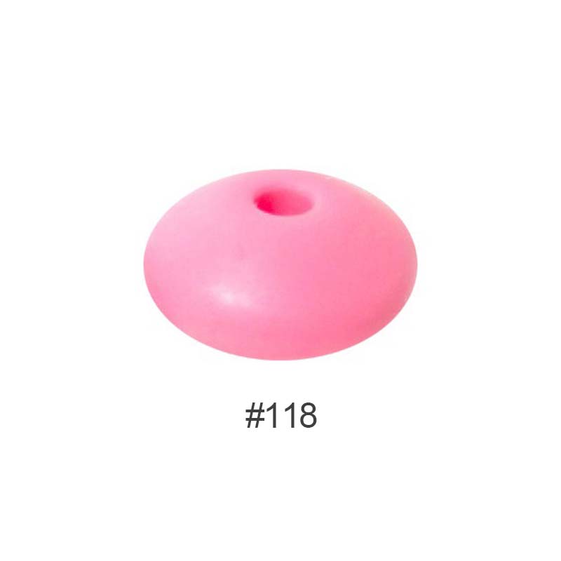 Perles en silicone en forme de soucoupe de 12 mm
