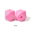 10pcs 17mm Silicone Hexagon Beads