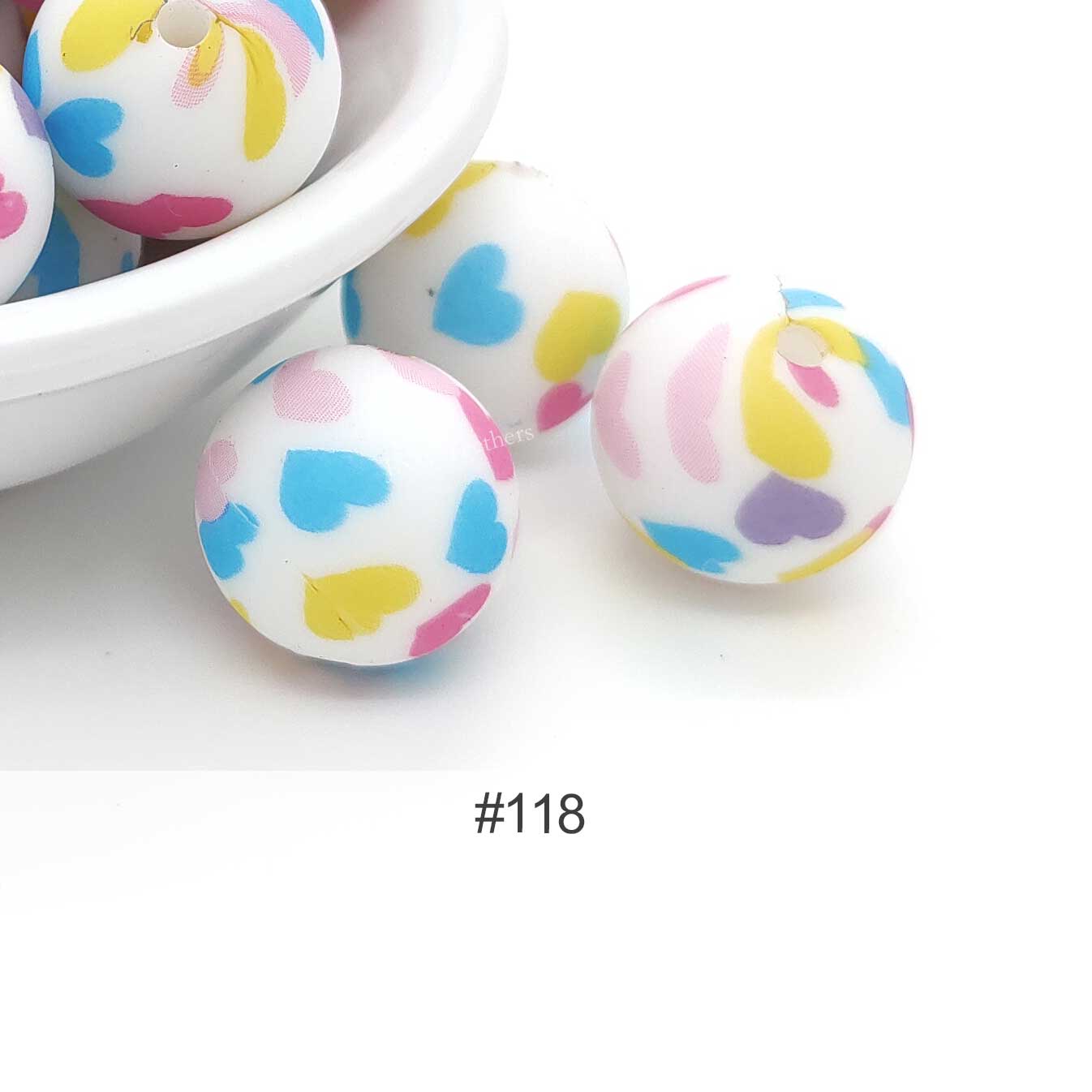 15 mm Silikonperlen mit Zitronen-Aufdruck – 10 Perlen