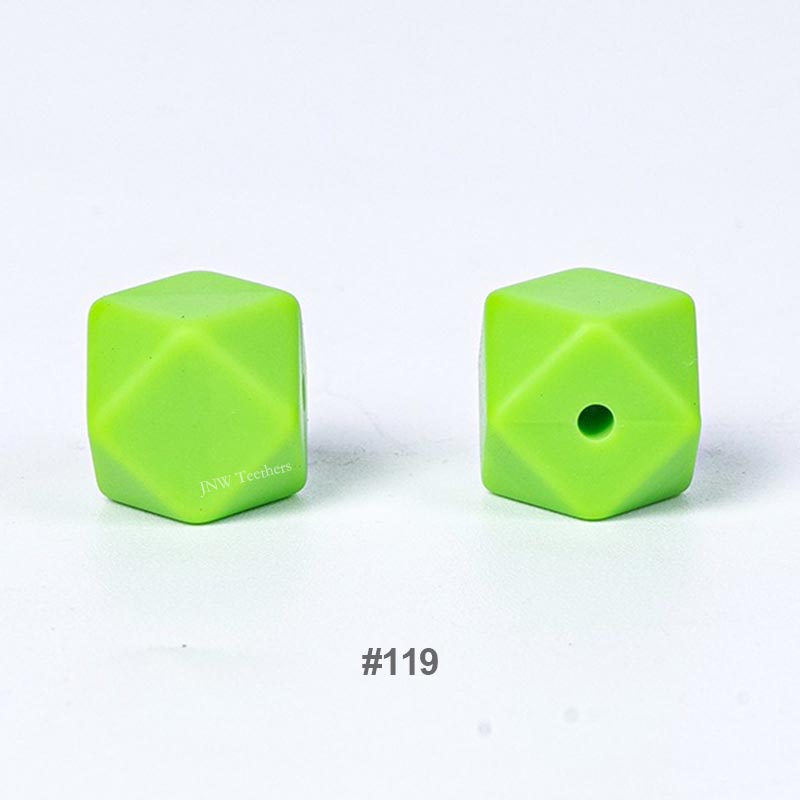 10pcs 17mm Silicone Hexagon Beads