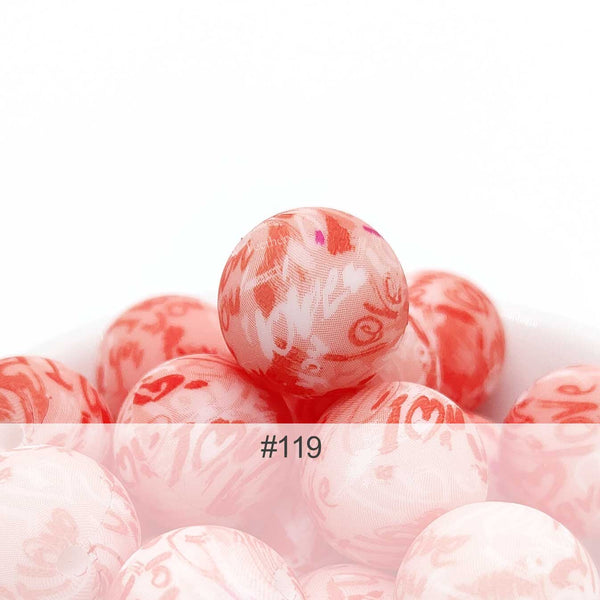 Silicone Print Beads #119