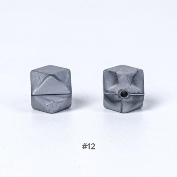 20pcs 14mm Silicone Hexagon Beads