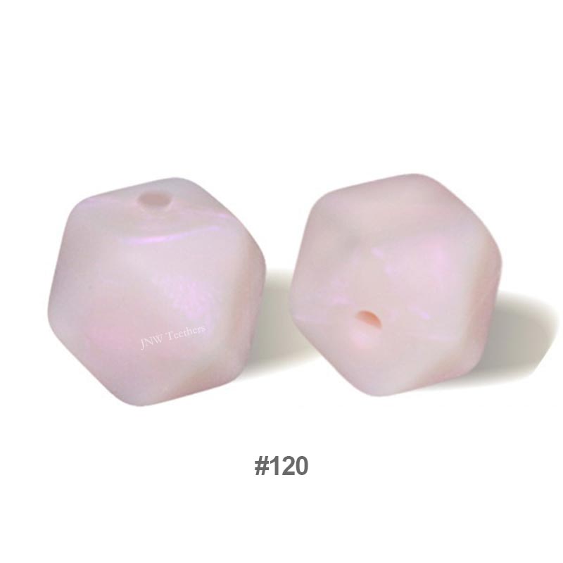 10pcs 17mm Silicone Hexagon Beads
