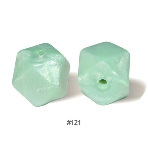 10pcs 17mm Silicone Hexagon Beads
