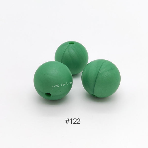 122 Pearl dark green silicone round beads 9mm 12mm 15mm
