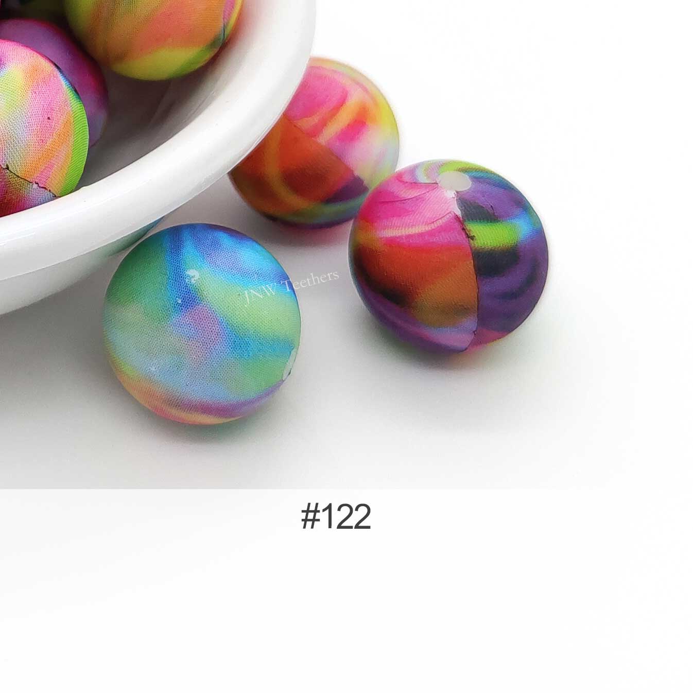 Silicone Print Beads #122
