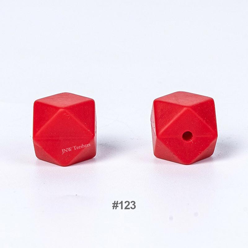 10pcs 17mm Silicone Hexagon Beads