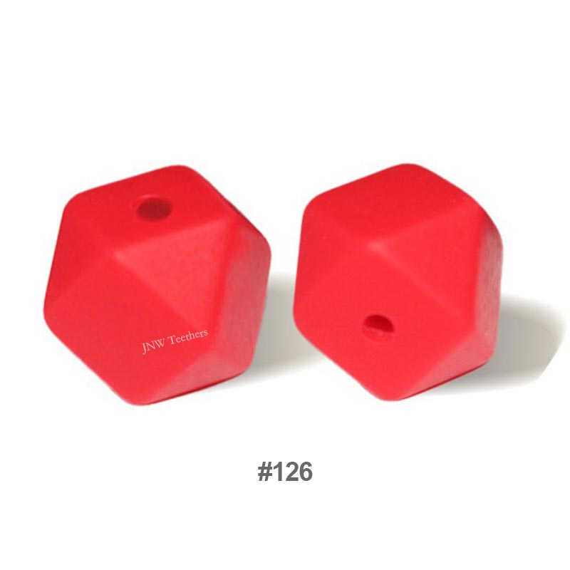 10pcs 17mm Silicone Hexagon Beads