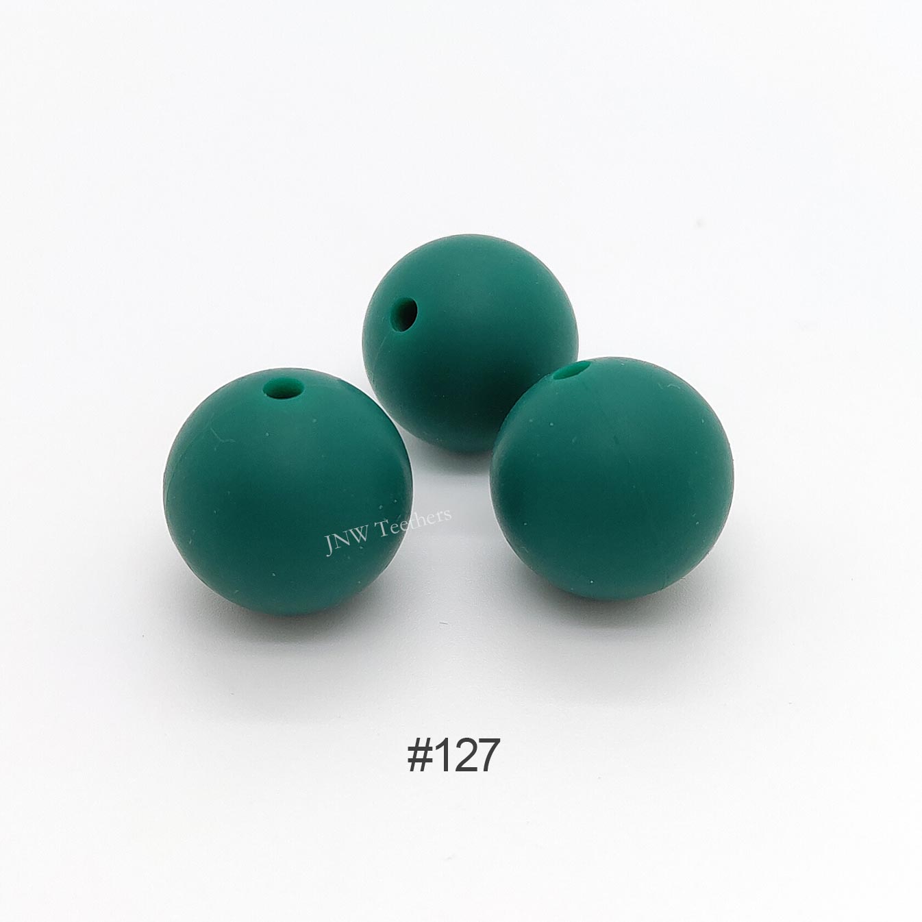 127 Christmas green silicone round beads 9mm 12mm 15mm

