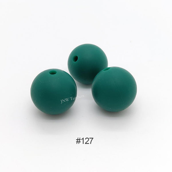 127 Christmas green silicone round beads 9mm 12mm 15mm


