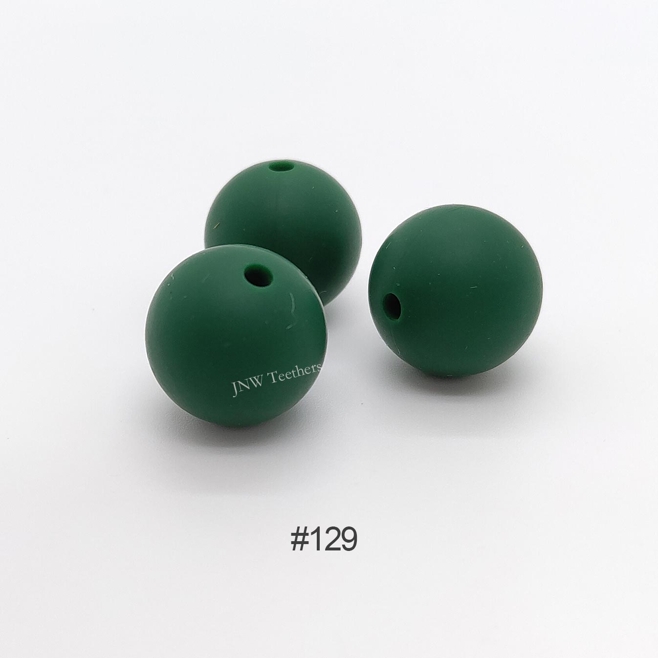 129 Light black Green silicone round beads 9mm 12mm 15mm
