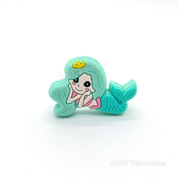 Mint Mermaid Princess Silicone Focal Beads