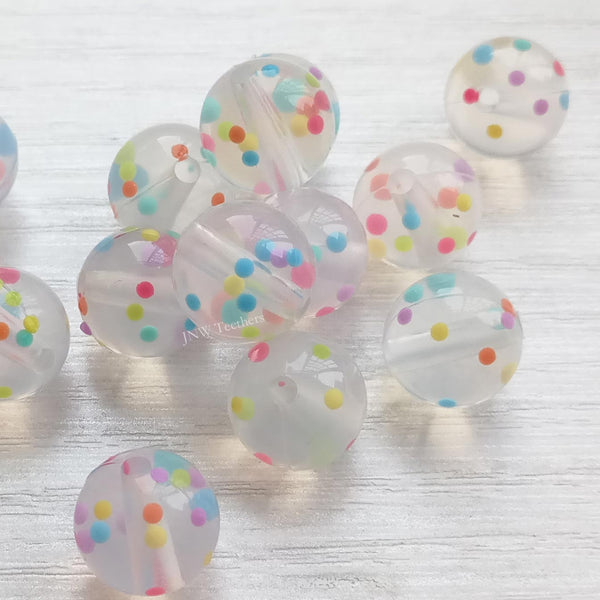 17 mm klares Konfetti-Sechseck