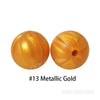 JNWTeethers 9mm silicone round beads metallic gold